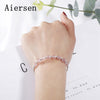 Casual Strawberry Quartz Bracelet Real S925 Silver Jewelry Girls Chic Bracelets 2020 Korea Style Bracciale Donna