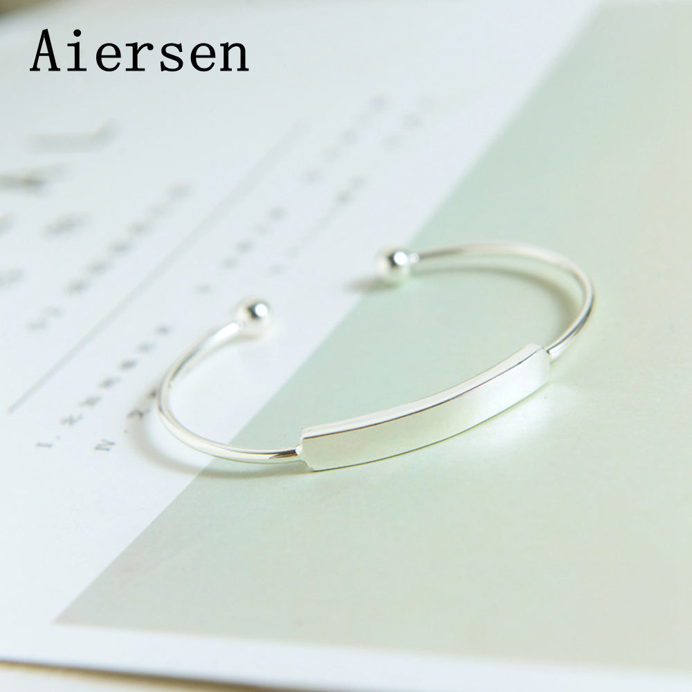 Fashion Bracelets for Women Real S925 Bangle Ladies Love Heart Carving Silver Bracelet Female Simple Bangles 2020 New