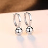 Korean Style Women's Silver Earrings Brand Sterling Silver 925 White Round Stud Earring for Women Girl Gift Fine Jewelry