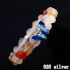 Love Heart Jade Opal Bracelet for Women 925 Sterling Silver Butterfly Handmade Ladies Statement Bracelets S925 Jewelry