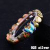 Love Heart Jade Opal Bracelet for Women 925 Sterling Silver Butterfly Handmade Ladies Statement Bracelets S925 Jewelry