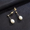 New Women's Earring Korean Fashion Jewelry Cute/romantic Natural Pearl Stud Earrings for Girl 925 Silver Aretes De Mujer
