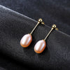 New Women's Earring Korean Fashion Jewelry Cute/romantic Natural Pearl Stud Earrings for Girl 925 Silver Aretes De Mujer