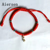 S925 Handmade Sterling Silver Lucky Red Rope Bracelet Peanut Pendantsilver Beads Amulet Bracelet for Man&women Lovely