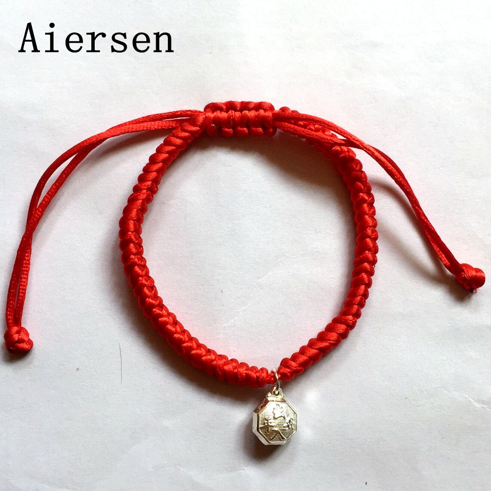 S925 Sterling Silver Beads Bracelet Handmade Lucky Red Rope Bangle Nice Wax String Amulet Jewelry
