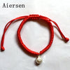 S925 Sterling Silver Beads Bracelet Handmade Lucky Red Rope Bangle Nice Wax String Amulet Jewelry