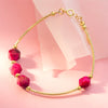Unique Women's Bracelet Rose Red Tiger Eye Genuine 925 Sterling Silver Bracelet Fashion Jewelry Accessories Girl's Gift
