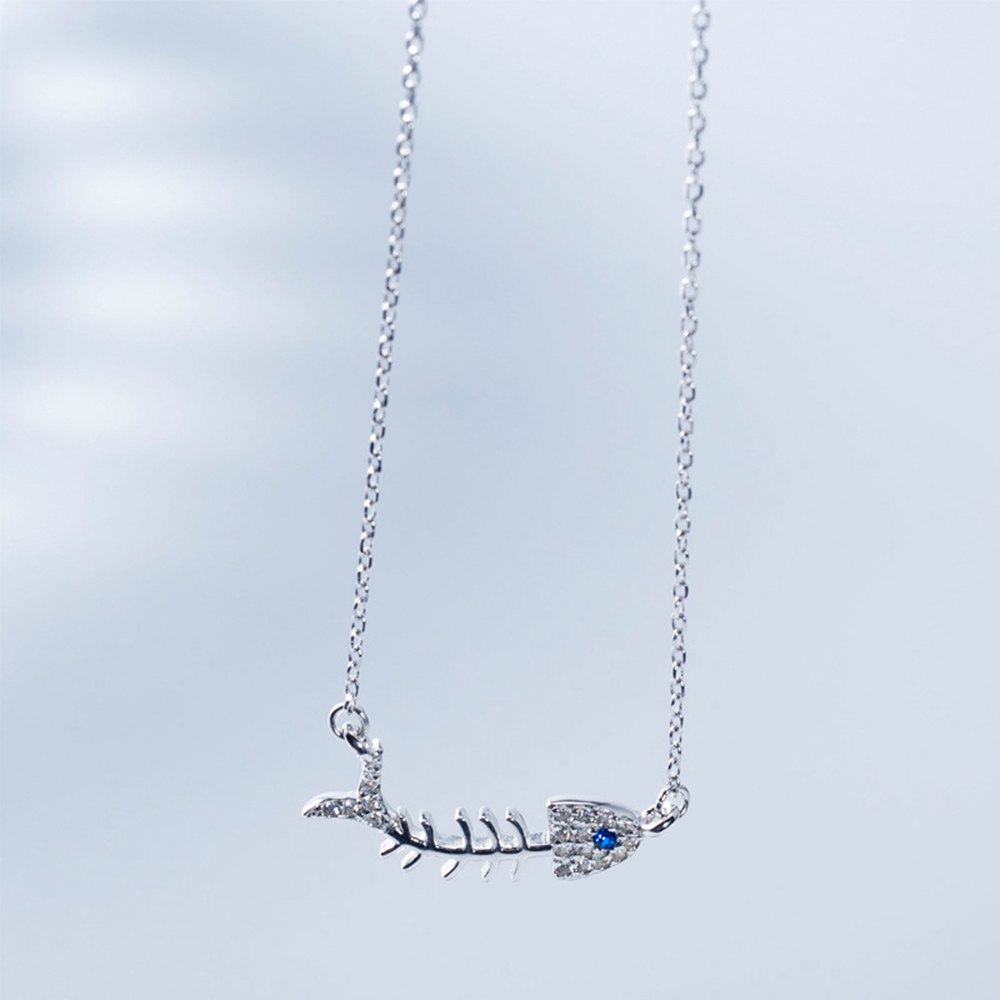 Women S925 Fashion Fish Bone Necklace Lady 925 Sterling Silver Fine Jewelry 2020 New Cadenas De Plata Mujer Bizuteria
