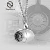 Airplane engine Pendant Necklaces Men Women Aircraft Turbine Brelok Bag Pendant Keychain Stainless steel Chain Jewelry