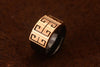 Aliexpress sale black enamel 316l stainless steel ring anillos rose gold color E letter women men rings luxury brand jewelry