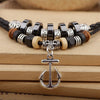 All Compatible popular Retro nacklace  leather braid necklace jewelry