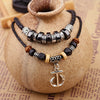 All Compatible popular Retro nacklace  leather braid necklace jewelry