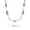 All-match Transparent Beads Couples Necklaces Hip Hop Punk Stainless Steel Chain Butterfly Dice Sweater Chains Men Women Jewelry