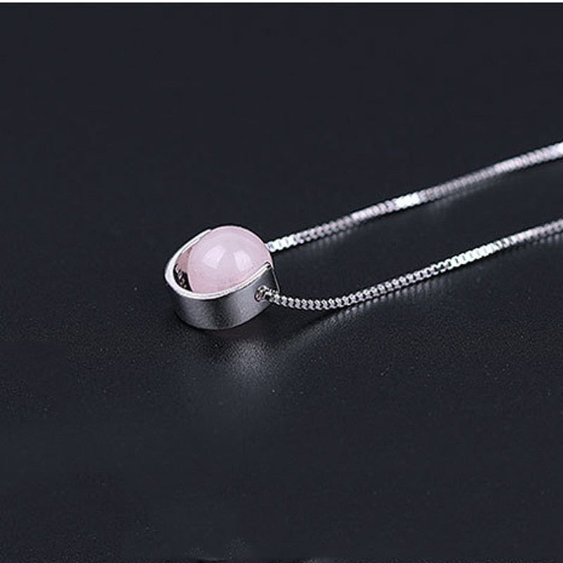 All my life around you Moonstone pendant S925 Sterling silver chain necklace Simple fashion neckless jewelry Drop Shipping
