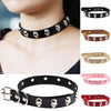 Alloy Skull Rivets Charm Punk Rock Choker Necklace Clavicle Women Collar Colier Purple PU Leather Gift Jewelry Freely Shipping