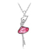 Alloy pendant European and American fashion ballerina crystal necklace Small jewelry   201