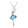 Alloy pendant European and American fashion ballerina crystal necklace Small jewelry   201