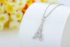 Almei 15%Off Women Necklaces Eiffel Tower Crystal Rhinestone Pendant Necklace Party Jewelry Girls Gift on March 8 JS800