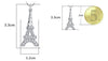 Almei 15%Off Women Necklaces Eiffel Tower Crystal Rhinestone Pendant Necklace Party Jewelry Girls Gift on March 8 JS800