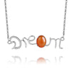 2.5ct Garnet DREAM Words Pendant Silver 925 Friends Valentine Gift Best Friend Necklace Jewelry with Box 40% FN061