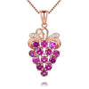 2.6ct Pyrope Garnet Natural Crystal Grape Pendant Silver 925 Rose Gold Color Women Beauty Necklace Jewelry with Box CN058