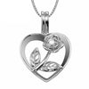 40% Flower Necklace Women Silver 925 Jewelry Heart Sterling Long Necklaces Pendants Stone Zirconia Chain With Box LN003