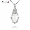 Ladies Natural Stone White Jade 100% Pure S925 Solid Silver Pendants for Women Fine Jewelry Making with Chain Box CN022