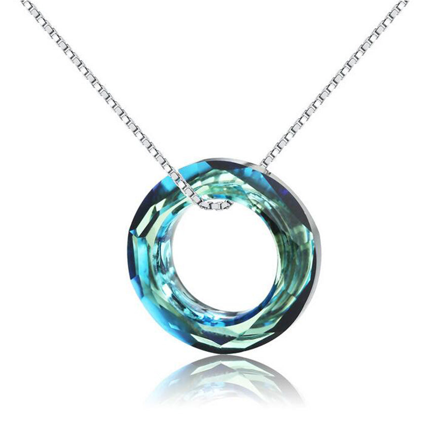 Mystic Chain Necklace Crystal for Women Rhinestone Charm Necklaces Pendants Choker Colar Mujer Jewelry with Box 40% WT150