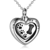 Always in My Heart Pet Paw Dog Bone Cremation Heart Urn Necklace For Dog Ash Jewelry Memorial Keepsake Pendant Jewelry