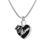 Always in My Heart Urn Necklace Relatives Human/ Pet Keepsake Ashes Casket Cremation Crystal Heart Pendant Memorial Jewelry