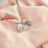 Always in My Heart Urn Necklace Relatives Human/ Pet Keepsake Ashes Casket Cremation Crystal Heart Pendant Memorial Jewelry