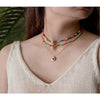 Amaiyllis Bohemia Seasnail Pendant Choker Necklace For Women Beach Colorful Beads Strand Choker Collar Handmade Clavicle Chain