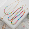 Amaiyllis Bohemia Seasnail Pendant Choker Necklace For Women Beach Colorful Beads Strand Choker Collar Handmade Clavicle Chain