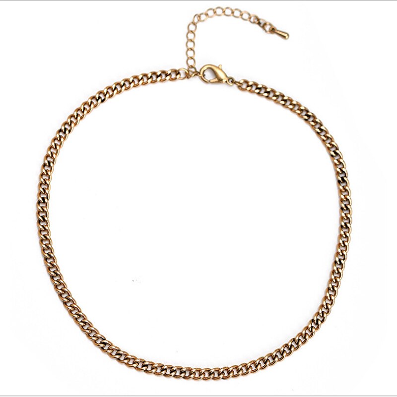 Amaiyllis Design 3 layer Chains Stack Choker Necklaces For Women Vintage leaf Charm Choker Collar Simple Clavicle Necklaces