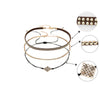 Amaiyllis Vintage 3 Pieces/set Rope Chain Choker Collar For Women Free Wear Handmade Clavicle Collar Geo Charm Short Necklace
