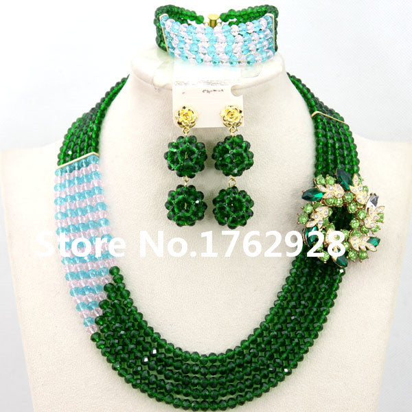 Amazing NEW Bridesmaid Gift Jewelry Set Dubai African Jewelry Set Necklace Set Wholesale Price Free Shpping