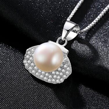 Amazing Price High quality 100% Real Pearl Necklace With Lock Pendant For women Hot Selling 925 Silver Jewelry Gifts