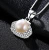 Amazing Price High quality 100% Real Pearl Necklace With Lock Pendant For women Hot Selling 925 Silver Jewelry Gifts