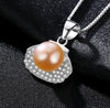 Amazing Price High quality 100% Real Pearl Necklace With Lock Pendant For women Hot Selling 925 Silver Jewelry Gifts