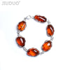 Amber bracelet female natural authentic amber flower beeswax amber bracelet single lap Genuine luxury jewelry
