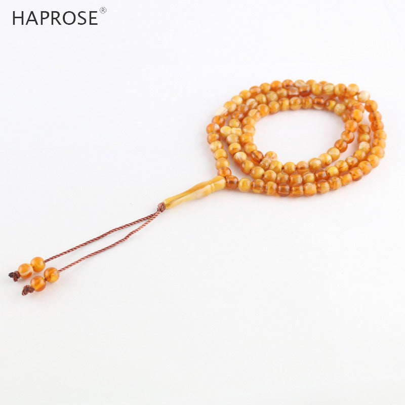 Amber color tasbih bracelets Islamic muslim tasbih Allah Vase Shape Accessories necklace 99 beads bracelet accessories gift