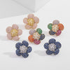 America selling Jewelry  Color Zircon sweet Daisy Flower Earrings Elegant Women's Holiday Party Accessories