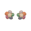 America selling Jewelry  Color Zircon sweet Daisy Flower Earrings Elegant Women's Holiday Party Accessories