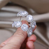 America Design Jewelry 14K Gold Plated  Zircon C-shaped Round Earring Modern Women's Wedding Party Accessories