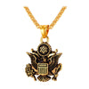 American National Emblem Independence Day Souvenir Pendant Necklace Men's Necklace Retro Metal Pendant Accessories Party Jewelry