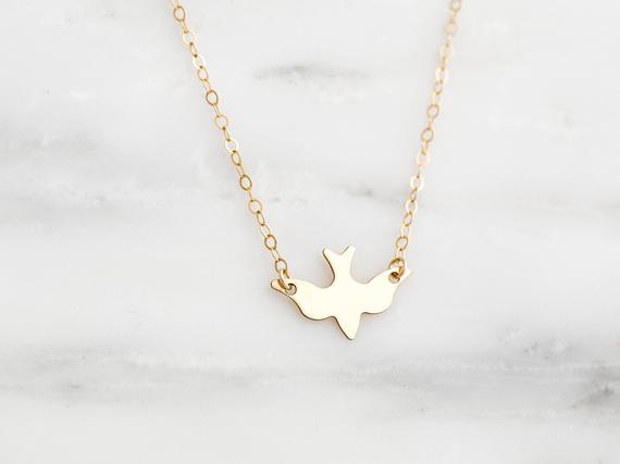 American bald eagle sign Soar Flying Bird Necklace Peace Dove Little Swallow Baby Bird Abstract charm Necklaces pendant jewelry