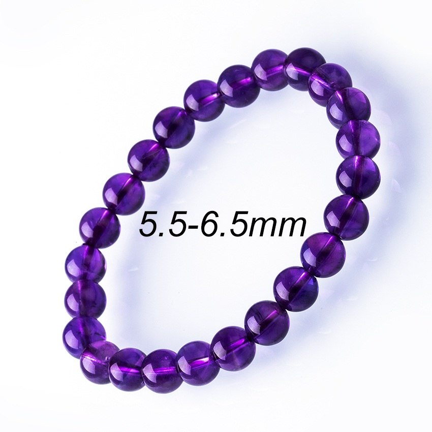 Amethyst Beads Stone Bracelet Natural Amethyst Crystal Bracelet Women 6-10mm Round Charms Bracelets For Women pulsera amatista
