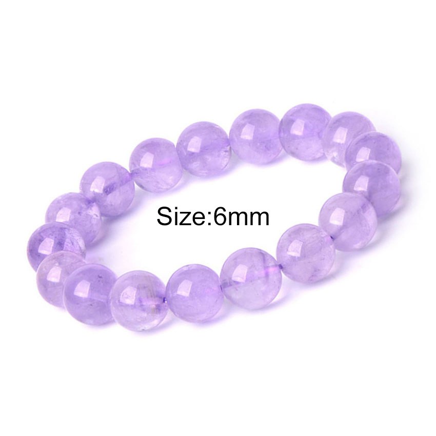 Amethyst Bracelet Brazil Lavender Style 6-14mm Jewelry Women Crystal Bracelet love Bracelets For Women Lover pulsera amatista