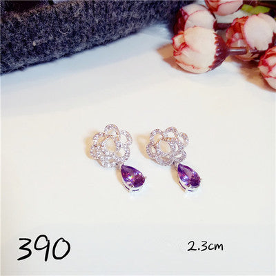 Amethyst Drop Earring For Women S925 Sterling Silver Light Purple Gemstone Temperament Long Fine Jewelry Vintage Bijouterie