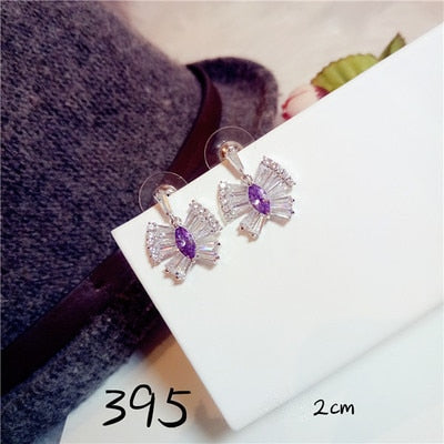 Amethyst Drop Earrings For Women Temperament Long Earring S925 Sterling Silver Gemstone Vintage Noble Personality Fine Jewelry
